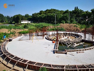 漢威木構蘇北特色膠合木結構項目基礎進入預埋階段，即将迎來上部施工